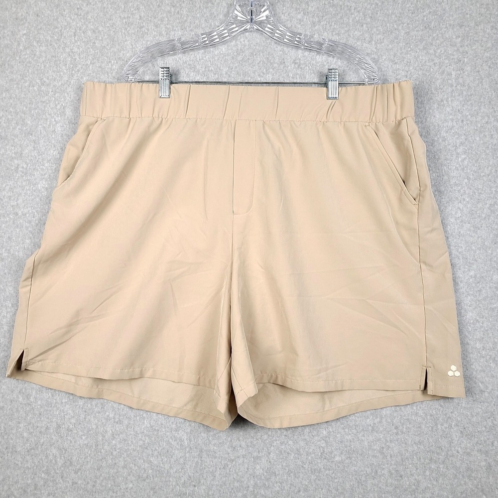 Tek Gear DryTek Womens Khaki Tan Athletic Shorts Size 2X Lightweight Performance